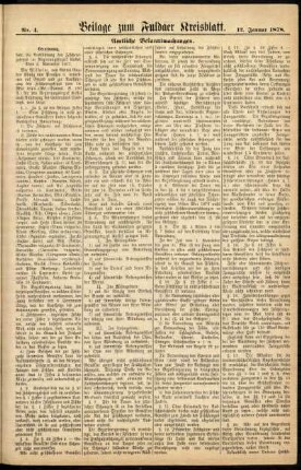 Zweite Ausgabe vom Sonntag, den 13. Januar 1878.