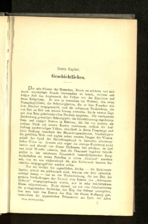 Erstes Kapitel. Geschichtliches.