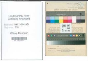 Entnazifizierung Hermann Wiese , geb. 01.01.1912 (Krankenkasseninspektor)
