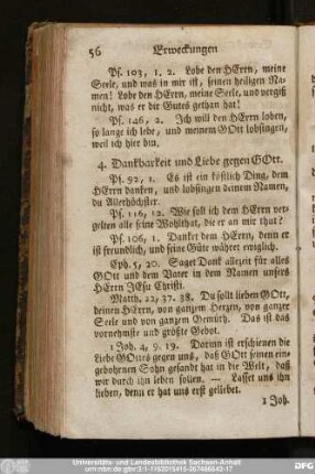 4. Dankbarkeit und Liebe gegen Gott.