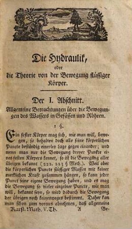 Wencesl. Joh. Gustav Karsten Lehrbegriff der gesammten Mathematik, 5. Hydraulik