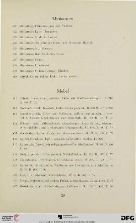 Möbel (Nr. 411-474a)