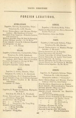 Foreign legations