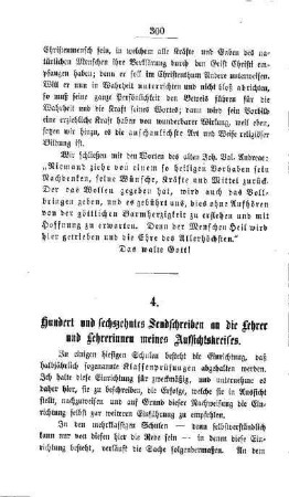 Hundert und sechszehntes Sendschreiben an die Lehrer und Lehrerinnen meines Aufsichtskreises