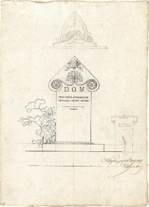 Speeth, Peter; Grabmalentwürfe - Ansichten, Detail