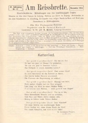 Nr. 11. November 1914.