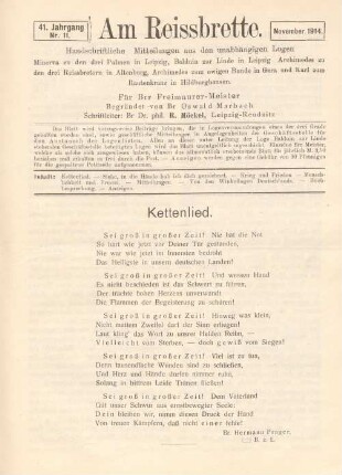 Nr. 11. November 1914.
