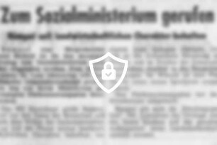 Zum Sozialministerium gerufen