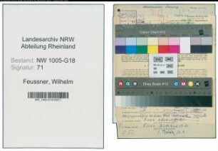 Entnazifizierung Wilhelm Feussner , geb. 11.02.1905 (Schuhmacher)