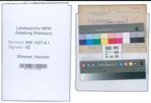 Entnazifizierung Heinrich Wimmer , geb. 00.00.0000 ()