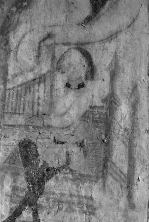 Detail eines Wandbildes (Heiliger?)