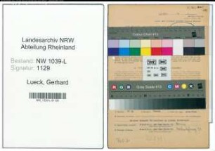 Entnazifizierung Gerhard Lueck , geb. 14.11.1917 (Ingenieur)