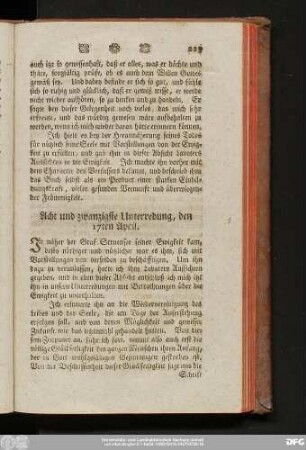 Acht und zwanzigste Unterredung, den 17ten April.