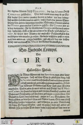 Das Siebende Exempel. Von Curio
