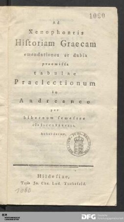 Ad Xenophontis Historiam Graecam mendationes et dubia