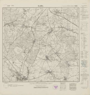 4563 (alte Nr.: 2631) Koslitz, Meßtischblatt (4cm - Karte)