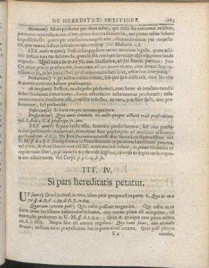 Tit. IV. Si pars hereditatis petatur.