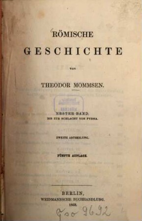 Römische Geschichte, 1,2. Bis zur Schlacht von Pydna