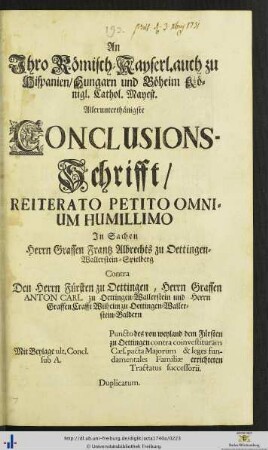 Conclusions-Schrifft