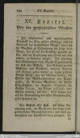 XV. Capitel. Von den geographischen Maaßen
