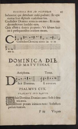 Dominica Die Ad Matutinas.