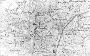 Bohra. Atlas von Schlesien, Kreis Hoyerswerda, Verlag C. Flemming/Glogau, um 1850
