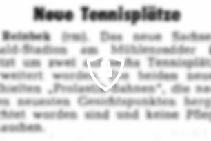 Neue Tennisplätze