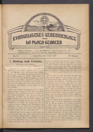 No. 23. Buenos Aires, den 2. Juni 1920. 26. Jahrgang