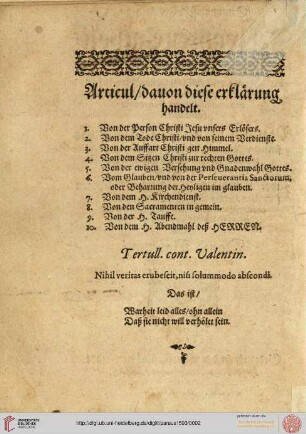 Articul, davon diese Erklärung handelt
