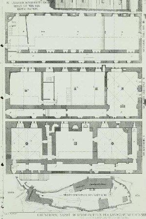 Eisenach, Wartburg, Plan u. Grundrisse, vor 1838