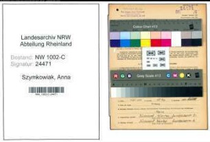 Entnazifizierung Anna Szymkowiak, geb. 22.12.1915 ()