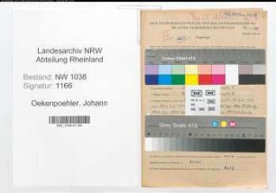 Entnazifizierung Johann Oekenpoehler , geb. 01.09.1917 ()