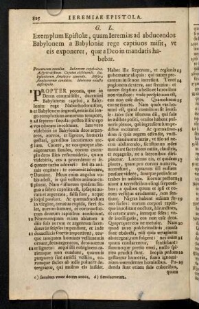 825-866, Jeremiae Epistola
