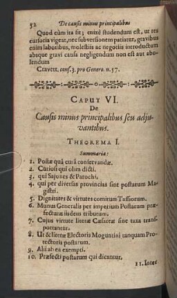 Caput VI. De causis minus principalibus seu adjuvantibus.
