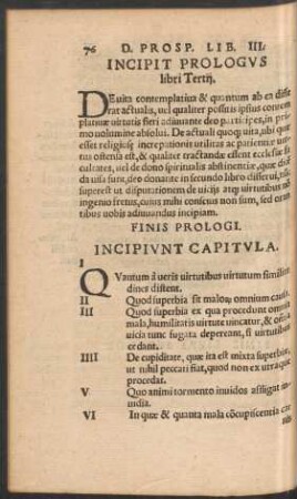 Incipit Prologus libri Tertii.