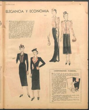 Elegancia y economía [Dibujos]