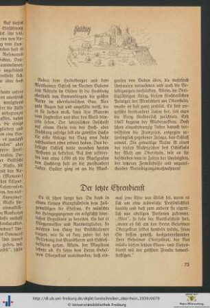 Der letzte Ehrendienst.