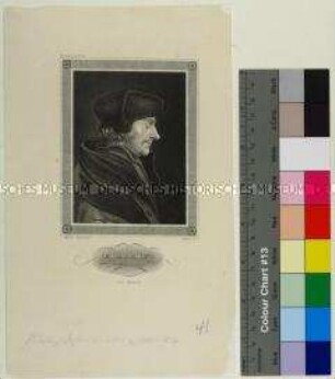 Porträt des Humanisten Erasmus von Rotterdam