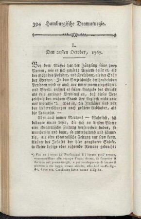L. Den 20sten October, 1767