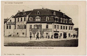 Die goldene Sonne am Ranstädter Steinweg [Aus Leipzigs Vergangenheit]