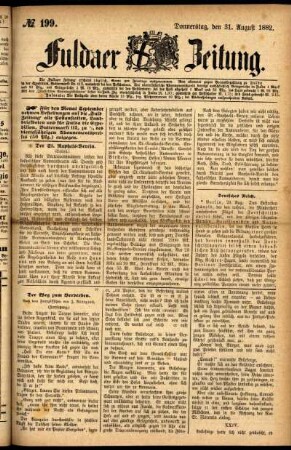 Ausgabe vom Donnerstag, den 31. August 1882.