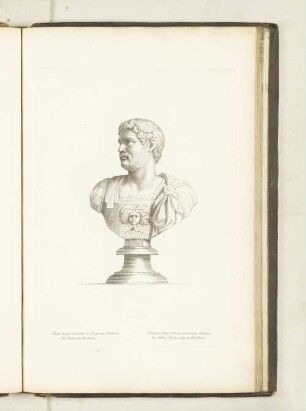 Buste antique de marbre, de l'Empereur Hadrian. au Palais des Thuilleries.