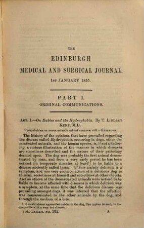 Edinburgh medical and surgical journal, 1855 = T. 82