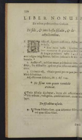 Liber nonus. Ex tribus posterioribus Codicis. De fide, & jure hastaefiscalis, ...