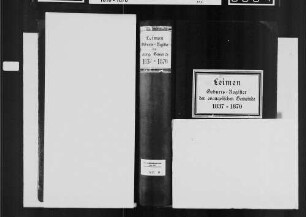 Leimen, evangelische Gemeinde: Geburtenbuch 1837-1870