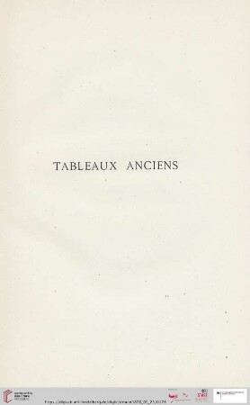 Tableaux anciens