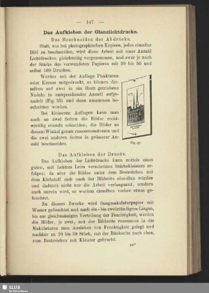 Das Aufkleben der Glanzlichtdrucke