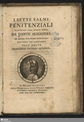 I Sette Salmi Penitenziali Trasportati Alla Volgar Poesia : Ed Altre Sue Rime Spirituali