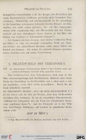 1. Silberschild des Theodosius