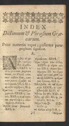Index Dictionum Et Phrasium Graecarum.